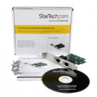 StarTech.com Adaptador Tarjeta de Red NIC PCI Express PCI-E de 2 Puertos Gigabit Ethernet RJ45