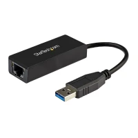 StarTech.com Adaptador Tarjeta de Red Externa NIC USB 3.0 a 1 Puerto Gigabit Ethernet 1Gbps RJ45 USBA Negro