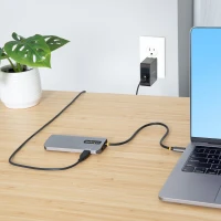 StarTech.com Adaptador Multipuertos USB C, de Video HDMI de 4K y 60Hz, Hub USB-A 3.2 de 3 Puertos de 5Gbps, Entrega de Alimentación PD de 100W, GbE, Docking Station de Viajes