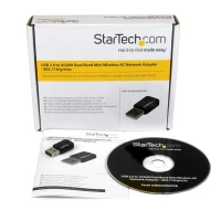 StarTech.com Mini Adaptador de Red USB 2.0 Inalámbrico Wireless-AC de Banda Doble AC600 - Wifi 802.11ac 1T1R