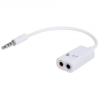 Manhattan 354561 cable de audio 0.2 m 3,5mm 2 x 3.5mm Blanco