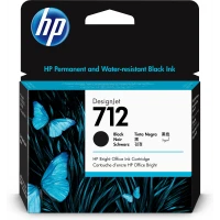 HP Cartucho de tinta DesignJet 712 de 80 ml, negro