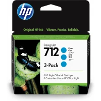 HP Cartucho de tinta DesignJet 712 de 29 ml, cian, pack de 3