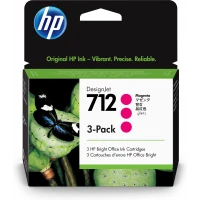 HP Cartucho de tinta DesignJet 712 de 29 ml, magenta, pack de 3