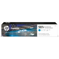 HP Cartucho original PageWide 981Y de extra alta capacidad cian