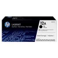 HP Paquete de 2 cartuchos originales de tóner negro 12A LaserJet