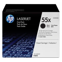 HP Paquete de 2 cartuchos originales de tóner negro de alto rendimiento 55X LaserJet