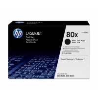 HP Paquete de 2 cartuchos originales de tóner negro de alto rendimiento 80X LaserJet