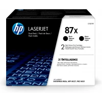 HP Paquete de 2 cartuchos originales de tóner de alta capacidad LaserJet 87X negro