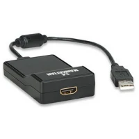 Manhattan USB 2.0/HDMI adaptador gráfico USB 1920 x 1080 Pixeles Negro