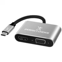 Adaptador Perfect Choice USB Tipo C a HDM1/VGA