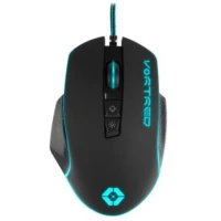 Mouse Gaming Vortred Trapper Sensor Óptico USB Hasta 6400 dpi 7 Botones Color Negro