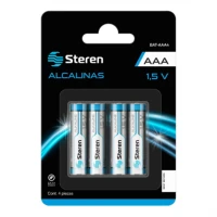 Pilas Steren Alcalinas Tipo AAA 1.5V C/4 Pzas