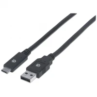 Manhattan 354974 cable USB 2 m USB 3.2 Gen 1 (3.1 Gen 1) USB C USB A Negro