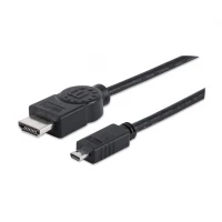 Manhattan 2m HDMI cable HDMI HDMI Tipo A (Estándar) HDMI Tipo D (Micro) Negro