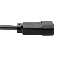 Tripp Lite P002-002 Cable Adaptador de Alimentación Universal de CA, 13A, 16 AWG (IEC-320-C14 a NEMA 5-15R), 0.61 m [2 pies]