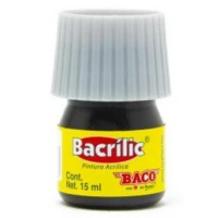 PINTURA BACO ACRÍLICA NEGRO 15ML C/10