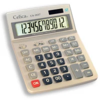 CALCULADORA CELICA MEGA ESC 12 DIGITOS CUBIERTA METALICA