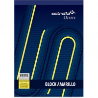 BLOCK ESTRELLA CARTA AMARIILLO RAYA 50 HJS