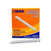 Cuchillas Repuesto Mae RCC-9 Cutter 9mm C/10 Estuches