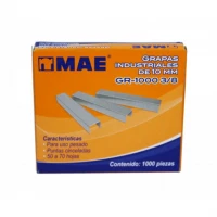 Grapas Mae Uso Pesado 3/8 Engrapa 50 a 70 hojas Caja C/1000 Pzas