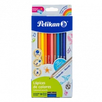 Colores Pelikan Largos Redondos 4mm C/12 Pzas