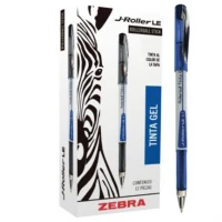 Bolígrafo Zebra J-Roller LE Punto Fino 0.5mm Tinta Gel Color Azul C/12 Pzas