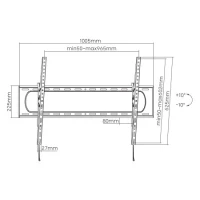 Manhattan 461931 soporte para TV 3.05 m (120") Negro