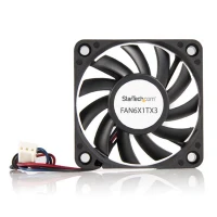 StarTech.com FAN6X1TX3 sistema de refrigeración de computadora Gabinete de la computadora Ventilador 6 cm Negro