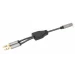 Manhattan 356121 cable de audio 0.15 m 3,5mm 2 x 3.5mm Negro, Plata