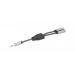 Manhattan 356114 cable de audio 0.15 m 3,5mm 2 x 3.5mm Negro, Plata