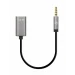 Manhattan 356107 cambiadores de género de cables 3.5mm 2x 3.5mm Negro, Plata