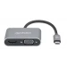 Manhattan Docking Station de USB-C a HDMI y VGA, 4 en 1, con suministro de energía