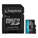 Memoria Kingston Micro SDXC Canvas Go Plus 256GB UHS-I U3 V30 A2 Clase 10 C/Adaptador