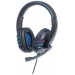 Manhattan 176088 audífono y auriculare Auriculares Alámbrico Diadema Llamadas/Música Negro, Azul