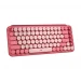 Logitech Pop Keys teclado RF inalámbrico + bluetooth Borgoña, Rosa, Rosa