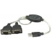 Manhattan 174947 cable serial Negro 0.45 m USB A DB9