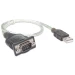 Manhattan 205146 cable serial Gris 0.45 m USB A Serial/COM/RS232/DB9