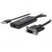 Manhattan 152426 adaptador de cable de vídeo USB Type-A + VGA (D-Sub) HDMI Negro