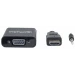 Manhattan 151559 adaptador de cable de vídeo 0.3 m HDMI + 3.5mm VGA (D-Sub) Negro