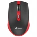 Mouse Nextep Inalámbrico Recargable Switch Encendido 1600 dpi Color Negro-Rojo