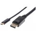 Manhattan 152464 adaptador de cable de vídeo 2 m USB Tipo C DisplayPort Negro