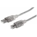 Manhattan 333405 cable USB 1.8 m USB 2.0 USB A USB B Plata