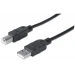 Manhattan USB 2.0 A/B cable USB 3 m USB A USB B Negro