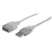 Manhattan 336314 cable USB 1.8 m USB 2.0 USB A Plata