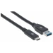 Manhattan 354981 cable USB 3 m USB 3.2 Gen 1 (3.1 Gen 1) USB C USB A Negro