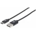 Manhattan 354912 cable USB 0.5 m USB 2.0 USB C USB A Negro