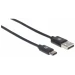 Manhattan 1m, USB 2.0-A/USB-C cable USB USB C USB A Negro