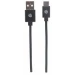 Manhattan 1m, USB 2.0-A/USB-C cable USB USB C USB A Negro