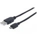 Manhattan 3m USB cable cable USB USB 2.0 USB A Micro-USB B Negro